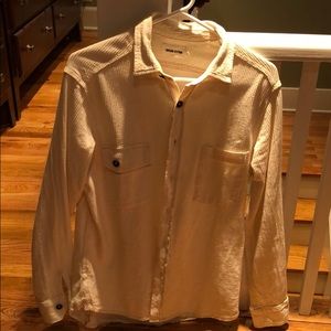 Men’s Button down cream Taylor stitch shirt - 38